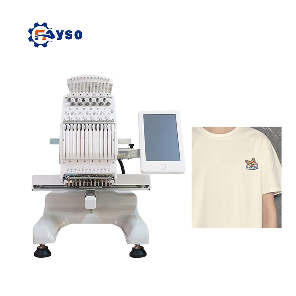 Professional computer 3d  tshirt sewing embroidery machine 1 single with related parts