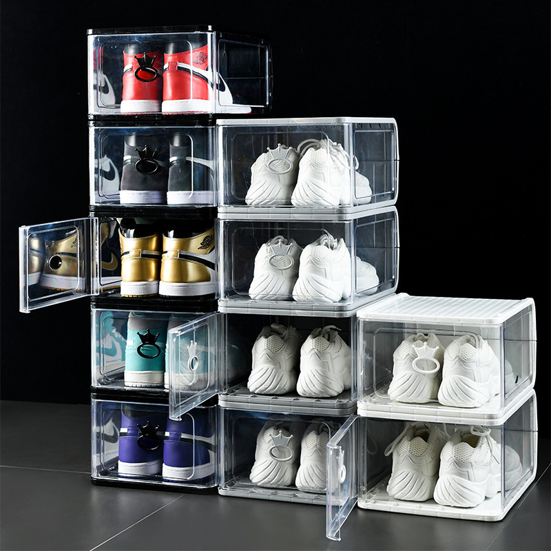 Wholesale Hpt Selling Durable Over The Door Shoes Storage Box Stacker Organizer Plastic Folding Shoe Box