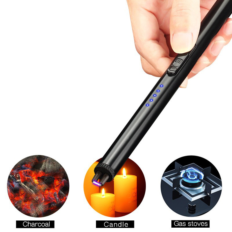 Candle Lighter Long Neck Windproof Electric Rechargeable Arc Lighter for Light Candles Gas Stove Fireplace BBQ Kitchen Grills