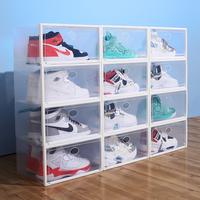 Wholesale Hpt Selling Durable Over The Door Shoes Storage Box Stacker Organizer Plastic Folding Shoe Box