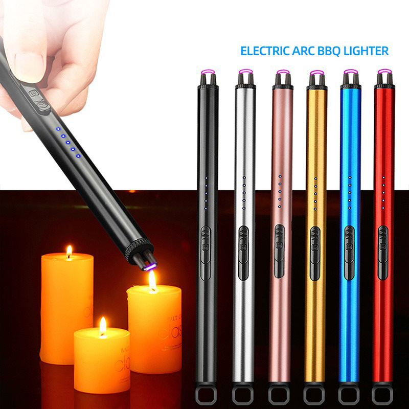 Candle Lighter Long Neck Windproof Electric Rechargeable Arc Lighter for Light Candles Gas Stove Fireplace BBQ Kitchen Grills