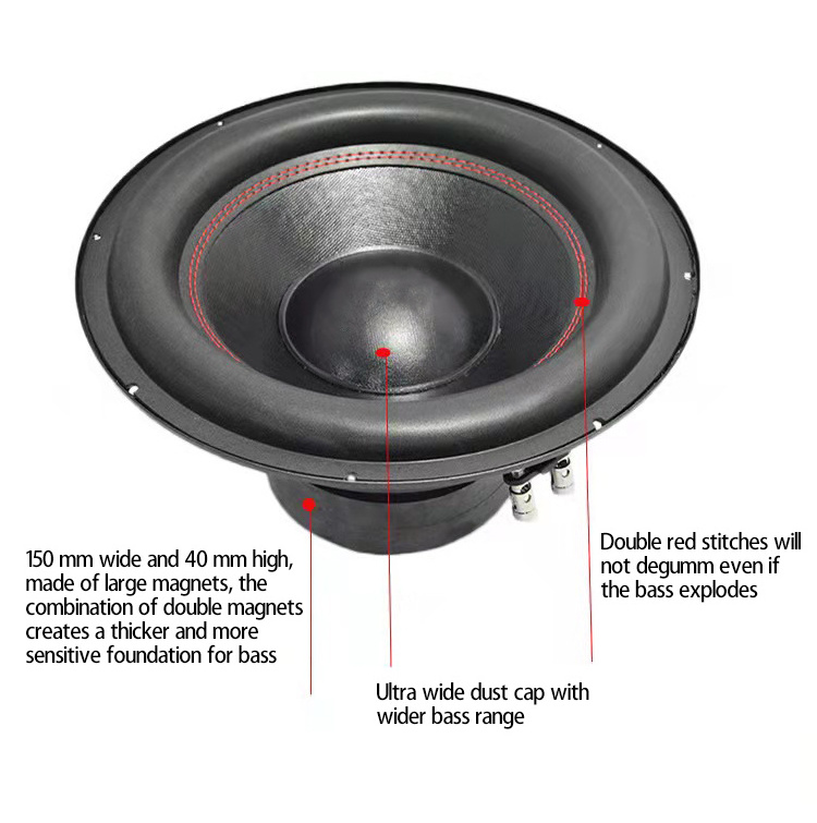 12 inch High Performance Car Active Subwoofer  For Car Foam Surround Speaker Subwoofer