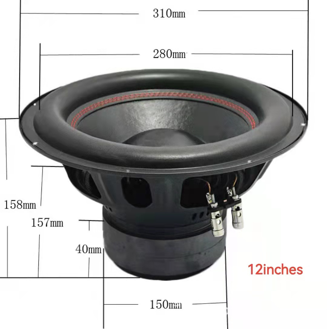 12 Inch Car Audio Underseat Subwoofer Speakers 12 Sp Audio Double Sound Bar With Subwoofer