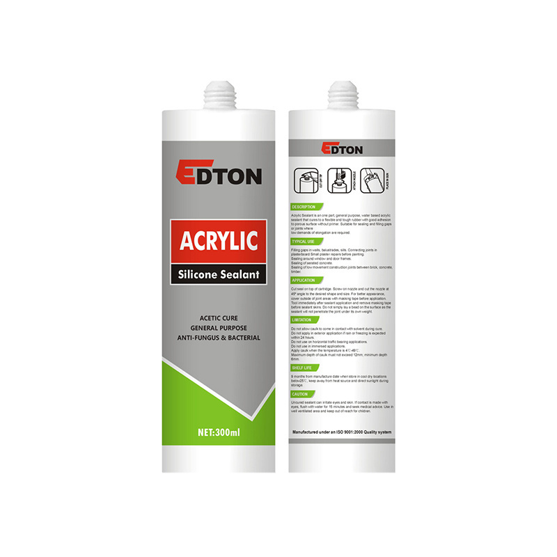 Acrylic adhesive glue silicone sealant and white or black sealant OEM available acrylic silicone sealant for window caulking