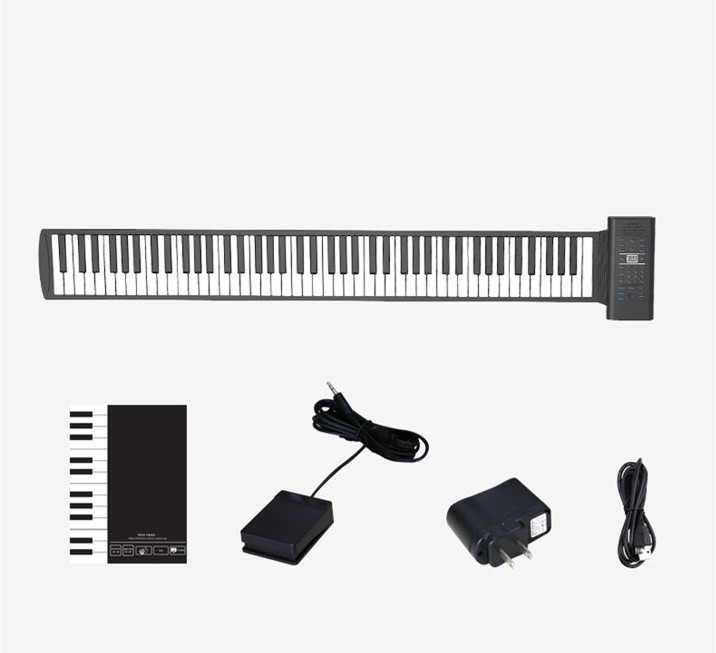 factory price 88 key silicone hand-rolled piano portable folding mini keyboard  teacher adult professional electronic piano