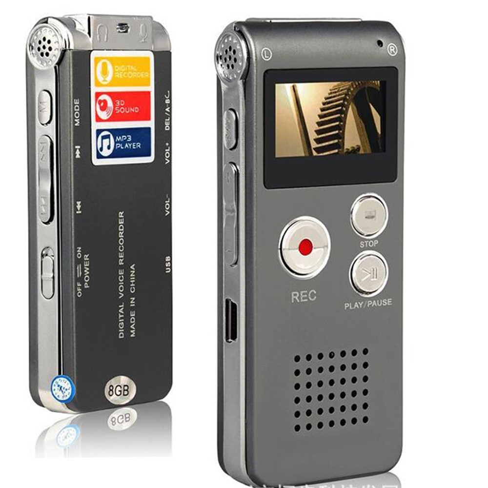 Multi-function HD Mini Digital Voice Recorder MP3 player Portable Long Distance smart noise reduction conference recorder