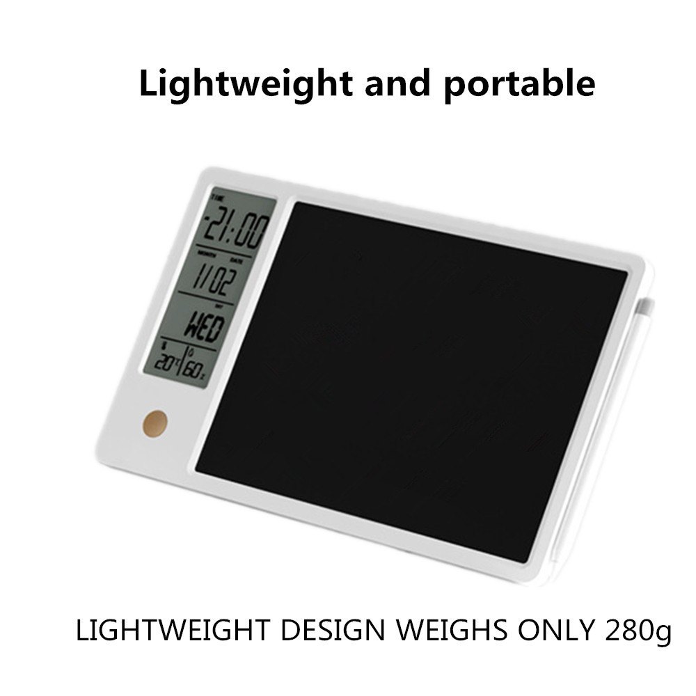 Temperature and humidity LCD tablet 9.5 inch charging smart home note desktop office electronic calendar for office and room