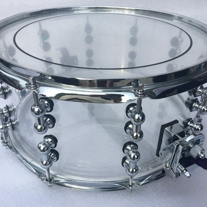 wholesale price 14*6.5 inch /14* 5.5 inch transparent acrylic snare drum accept customize size popular drum set