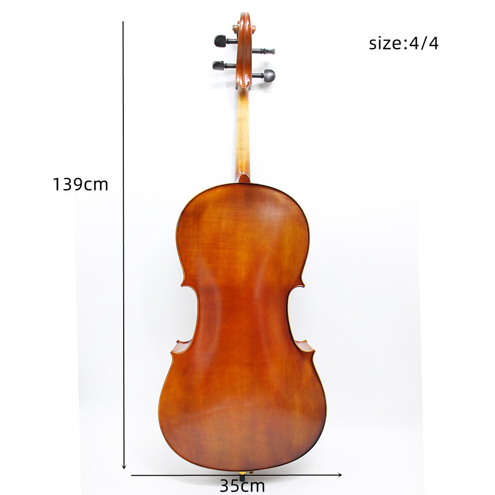 SE17007 high quality  professional  performing 4/4  high-gloss  handmade  cello ebony accessories  semi handmade paint cello