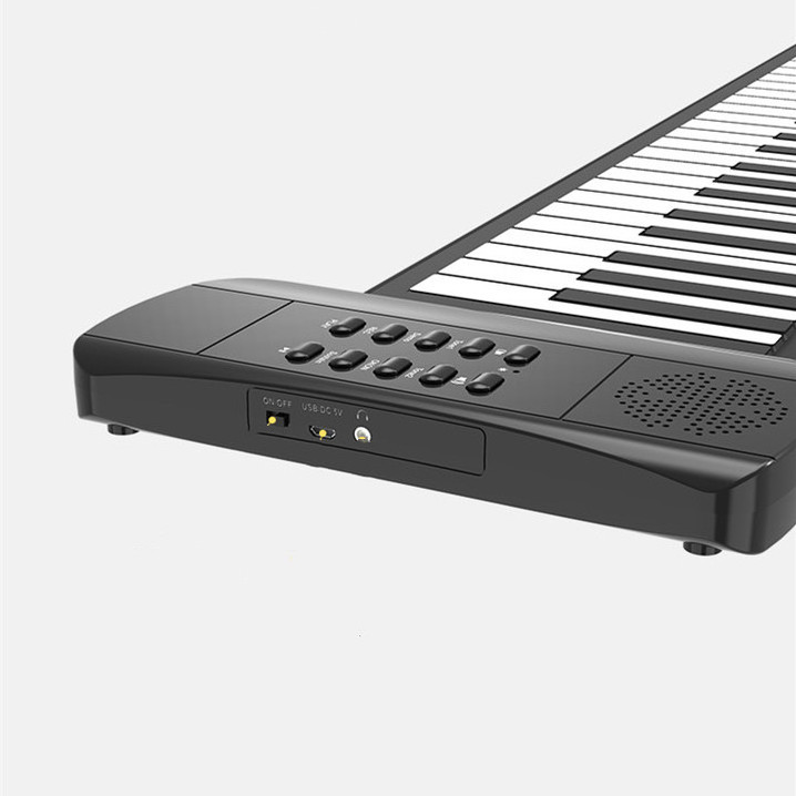 Folding hand-rolled piano 61 keys silicone keyboard portable electronic roll up piano mini keyboard piano