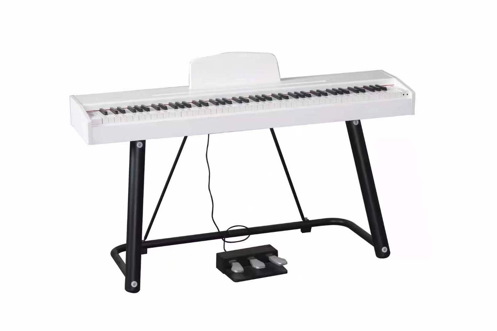 the digital  simple piano  88 keys fonching-sensitivity keyboard  black /white wooden grain  instrument