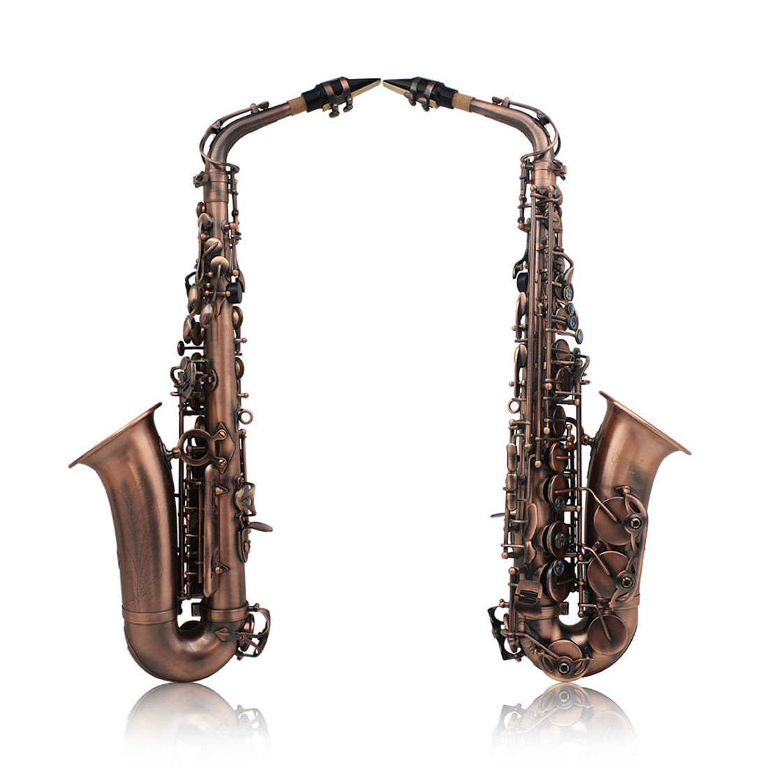 alto saxophone high quality Eb curved alto saxophone hand-carved retro brass color saxophone