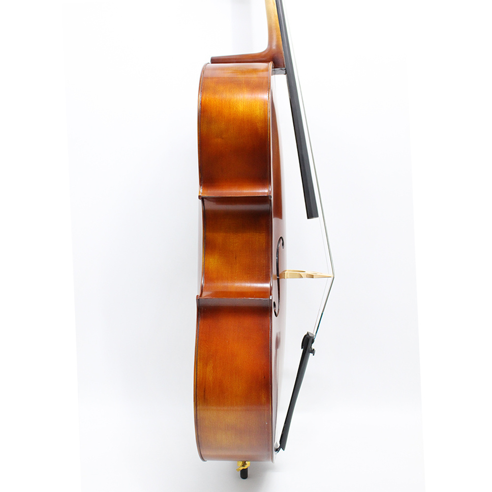 SE17007 high quality  professional  performing 4/4  high-gloss  handmade  cello ebony accessories  semi handmade paint cello