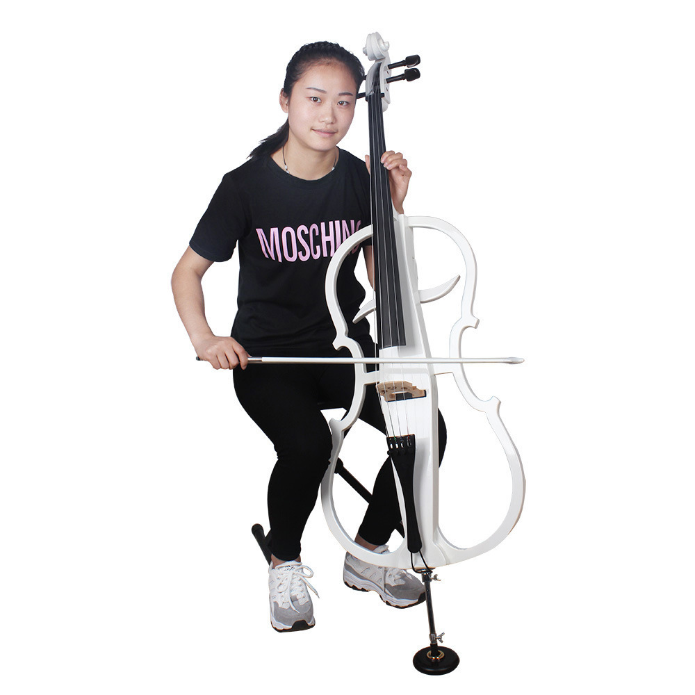 solid wholesale  white electric cello  performance solid wood  cello made in china maple material