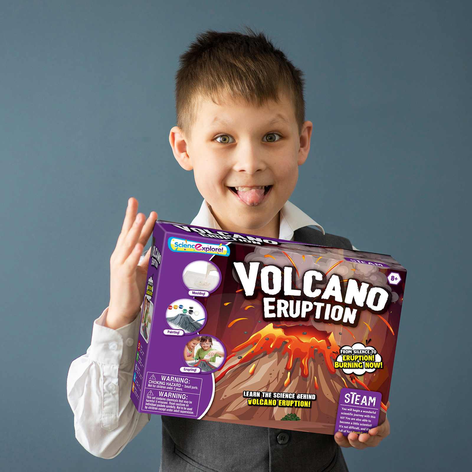 Wholesale Volcano Eruption Simulation Paint Your Own Volcano Science Experiment DIY Kit Educational Toys for Kids