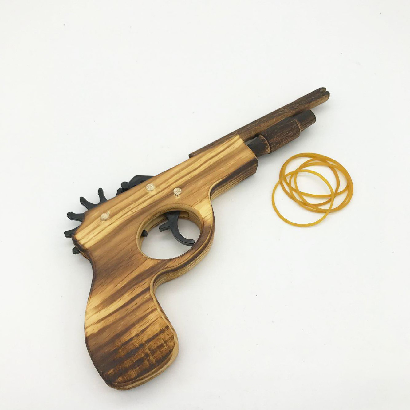 Classic Rubber Band Pistol Montessori Pretend Play Wood Shooter Gun Toy For Adult Kids Holidays Gift Wooden Gun Toy