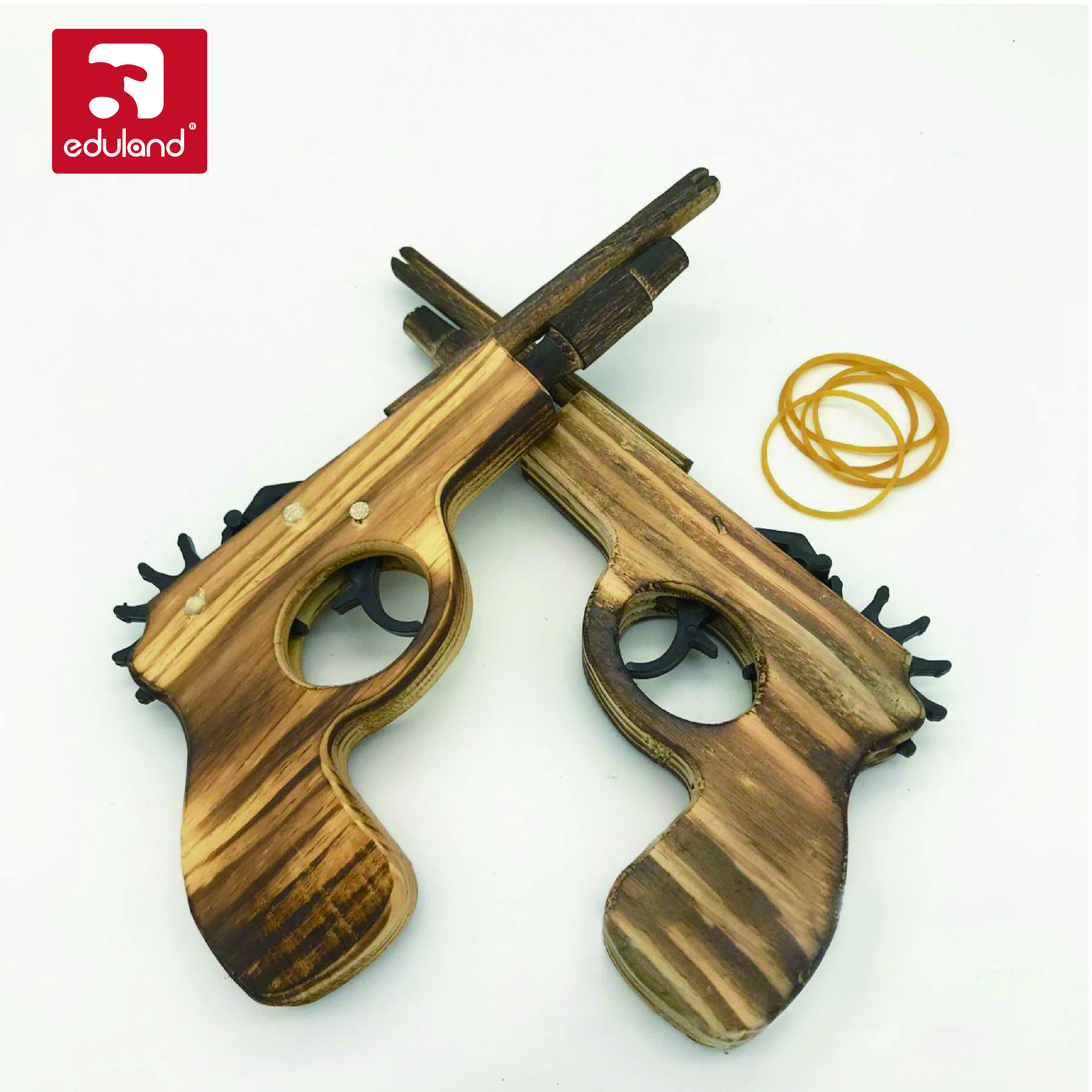 Classic Rubber Band Pistol Montessori Pretend Play Wood Shooter Gun Toy For Adult Kids Holidays Gift Wooden Gun Toy