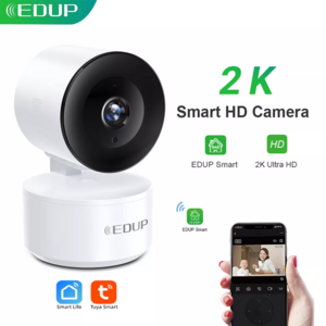 EDUP Smart Camera 300W HD WiFi Night Vision IP Camera AI Tracking Baby Security Monitor 2K Network WiFi Camera