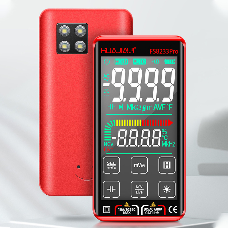 High Quality FS8233Pro Professional Digital Multimeter with Test Probe Leads 6000 Counts Automatic NCV Smart Digital Multimeters