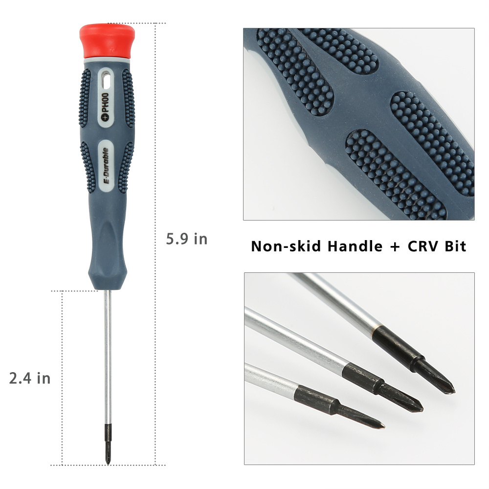 E-durable Wholesale 3 Pcs Screwdriver Set for  S2 Steel 150mm PH00 Y00 Y0 Precise Screw driver Bit for Repairing