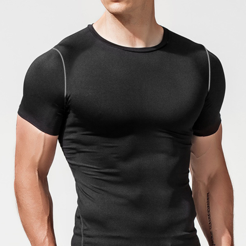 Custom Made Mens Compression Shirt Gym Sports Shirts For Men