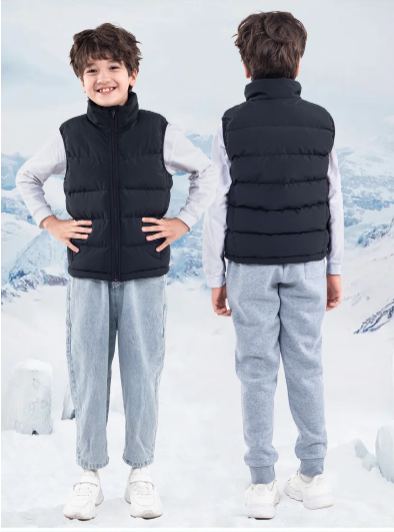 Custom Logo Puffer Vest  Zip Up Puffer Waistcoat Wholesale Padded Puffer Vest With Side Pockets