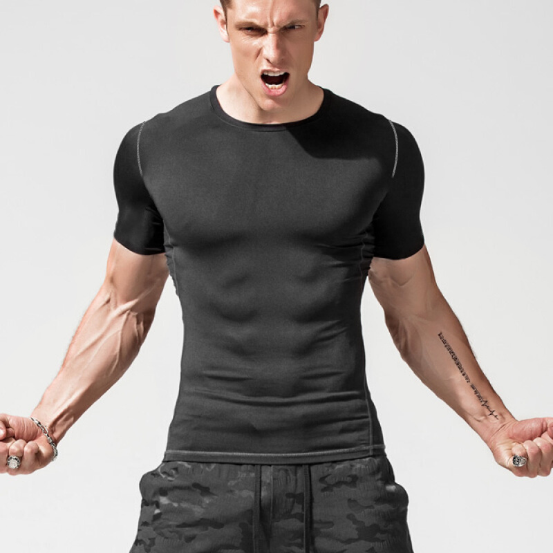 Custom Made Mens Compression Shirt Gym Sports Shirts For Men