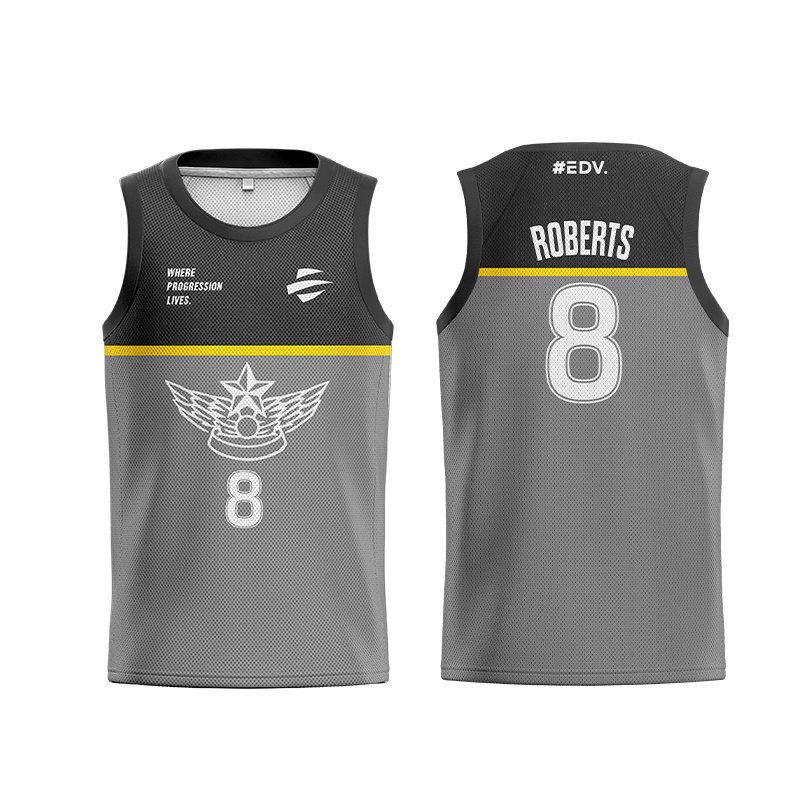 Whole Sale Color Gray Basketball Jersey 100% Polyester