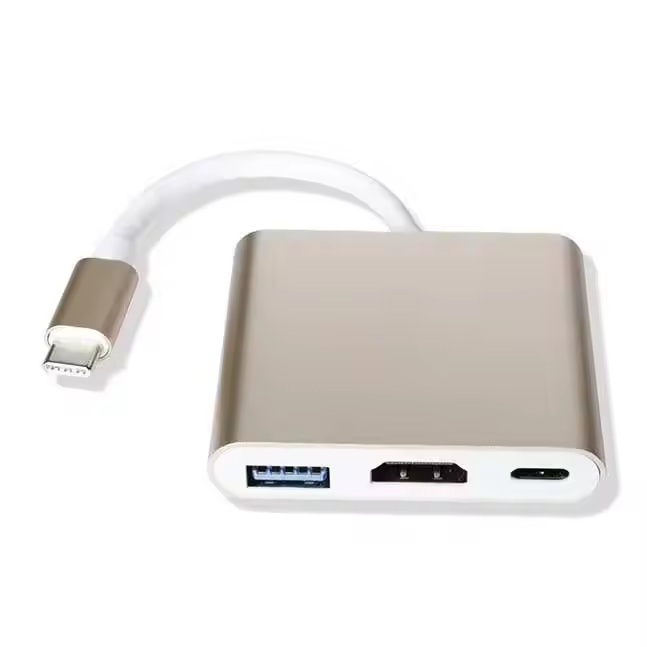 3 in 1 USB C HUB for MacBook/ Windows 3 ports docking station USB 3.0 4K HDTV PD Charger Adapter