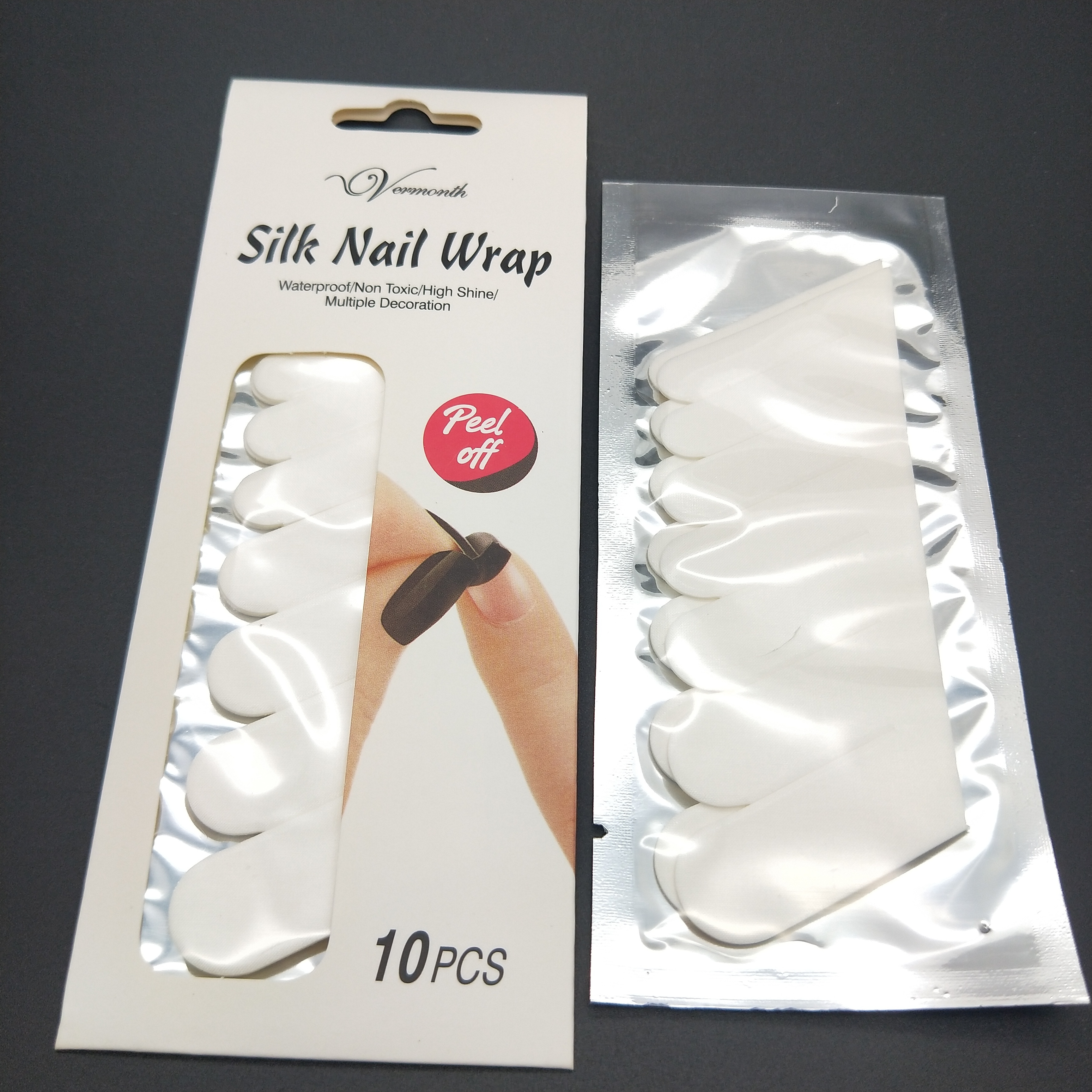 Private Label Manicure Product 10 Sheets Fiberglass Extension Professional Silk Wrap Self Adhesive Nail