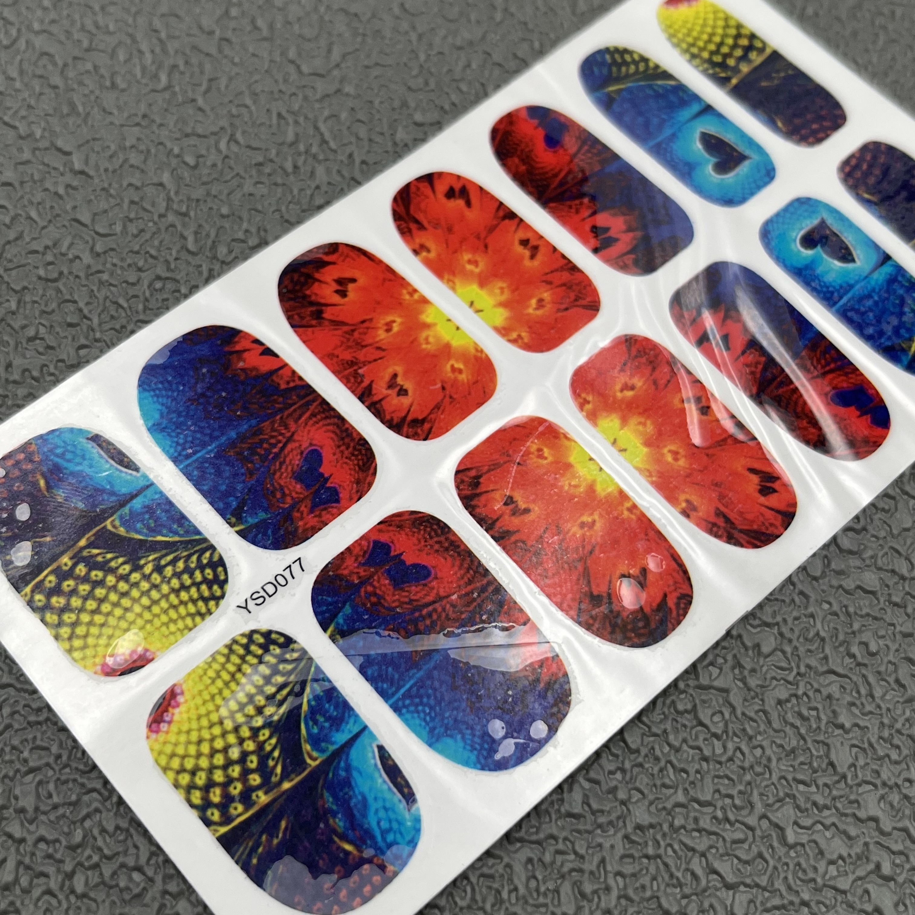 Wholesale Custom New Fashion Salon Diy Water Based Nail Decals Stickers Wraps