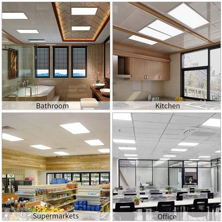 LED Flat Panel Light 3000k 4000K 6000k LED Panel Light 40W 48W Drop Ceiling Flat LED Light Panel Recessed