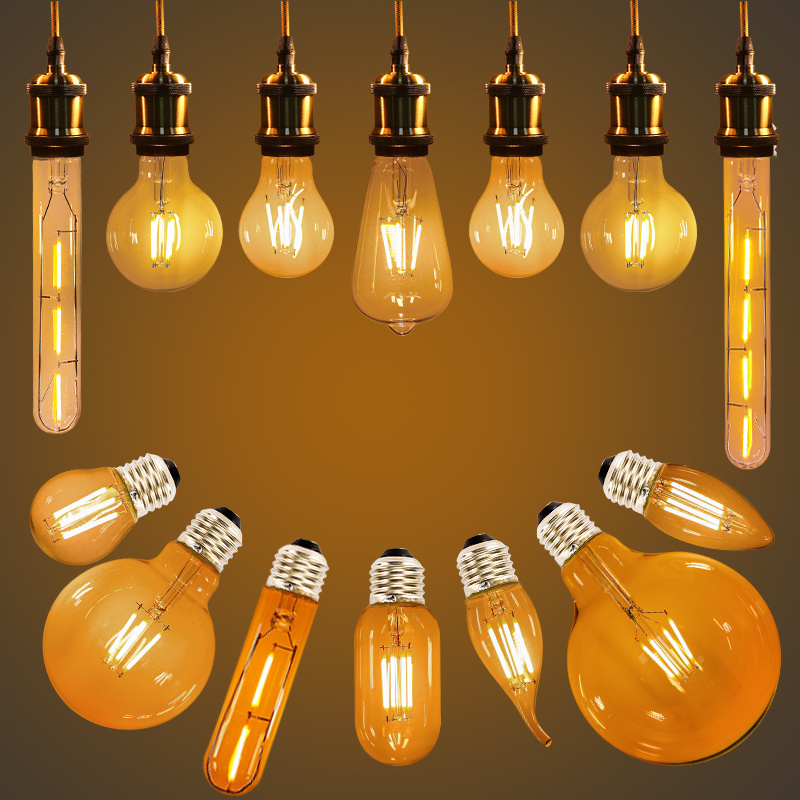 Retro Edison Light Bulbs A19 2w 4w 6w 8w E14 E26 E27 220V 110V 12V A60 ST64 T30 C35 G80 Filament Vintage Ampoule Bulb Edison