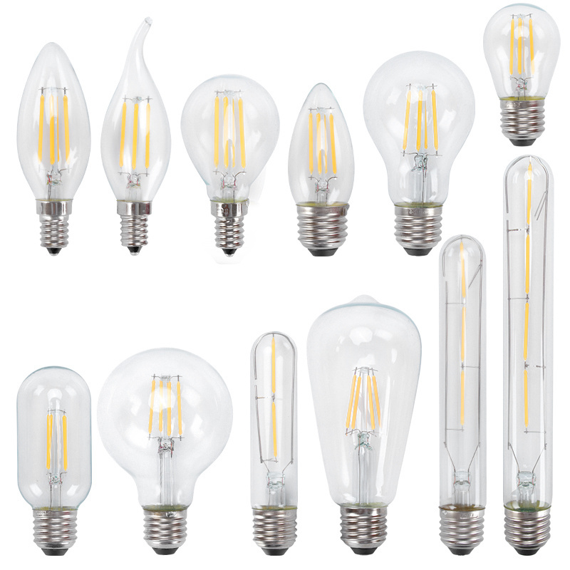 Retro Edison Light Bulbs A19 2w 4w 6w 8w E14 E26 E27 220V 110V 12V A60 ST64 T30 C35 G80 Filament Vintage Ampoule Bulb Edison