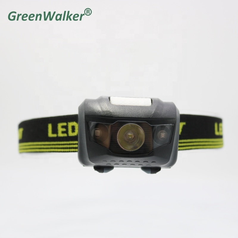 2019 ABS waterproof led flashlight white and red led high power battery cheap mini led headlamp