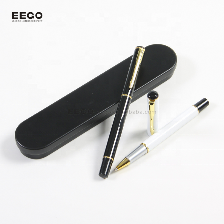 Hot Selling Luxury Metal Pen Box with Custom Logo Ballpoint Gel Pen Style Promotional Pens with Iron Box