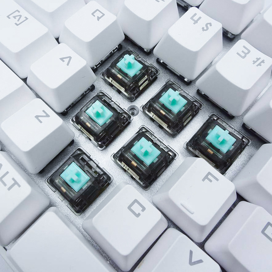 JWK Linear Frosted Milk Cyan Green 60gf JWICK Black Keyboard Switches