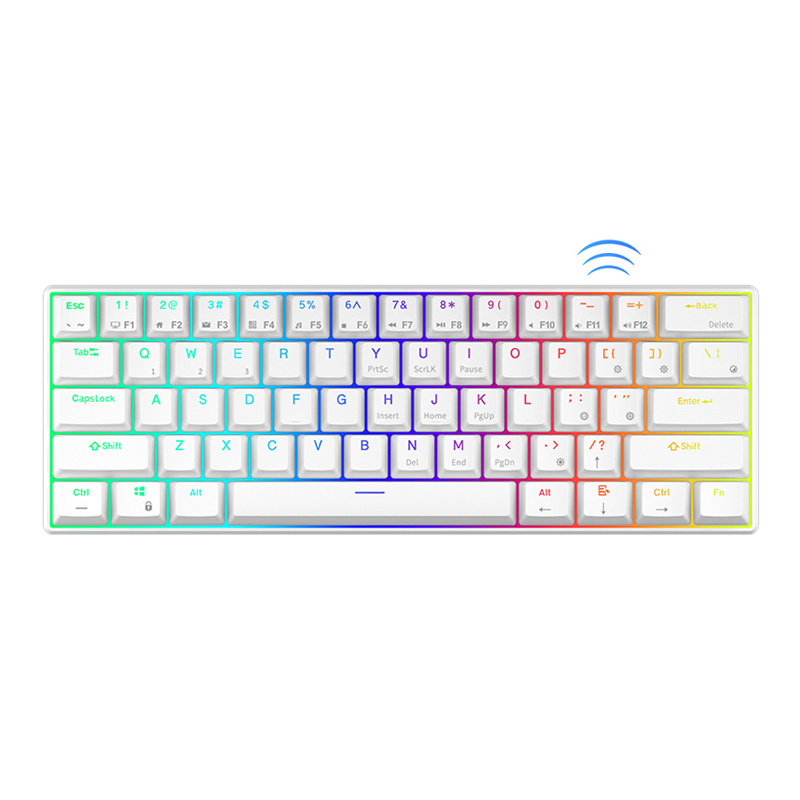 Royal Kludge RK61 RK 61 keys dual mode wireless hot swap bt led rgb teclado mechanical gaming keyboard 60% blue switch