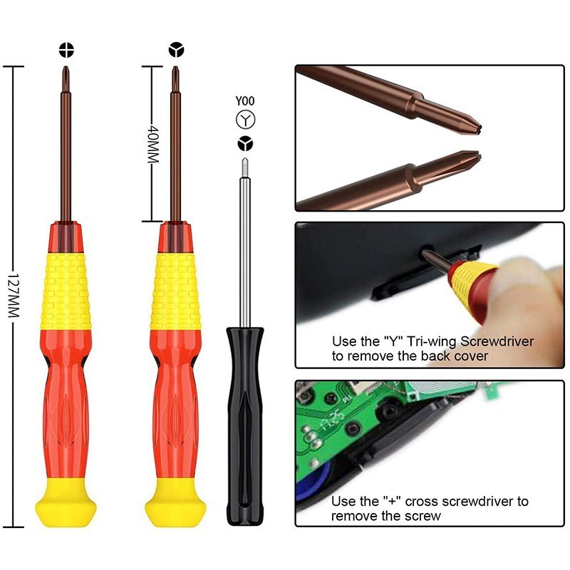 Switch Tweezer Metal Repair Tool Kit Left & Right Thumb Stick Thumbstick 3D Analog Joystick Set For NS Nintendo Switch Joy con