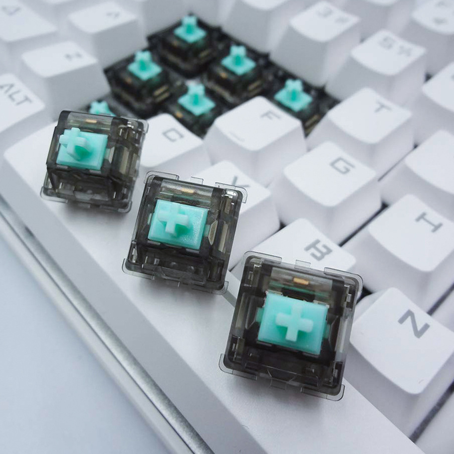 JWK Linear Frosted Milk Cyan Green 60gf JWICK Black Keyboard Switches