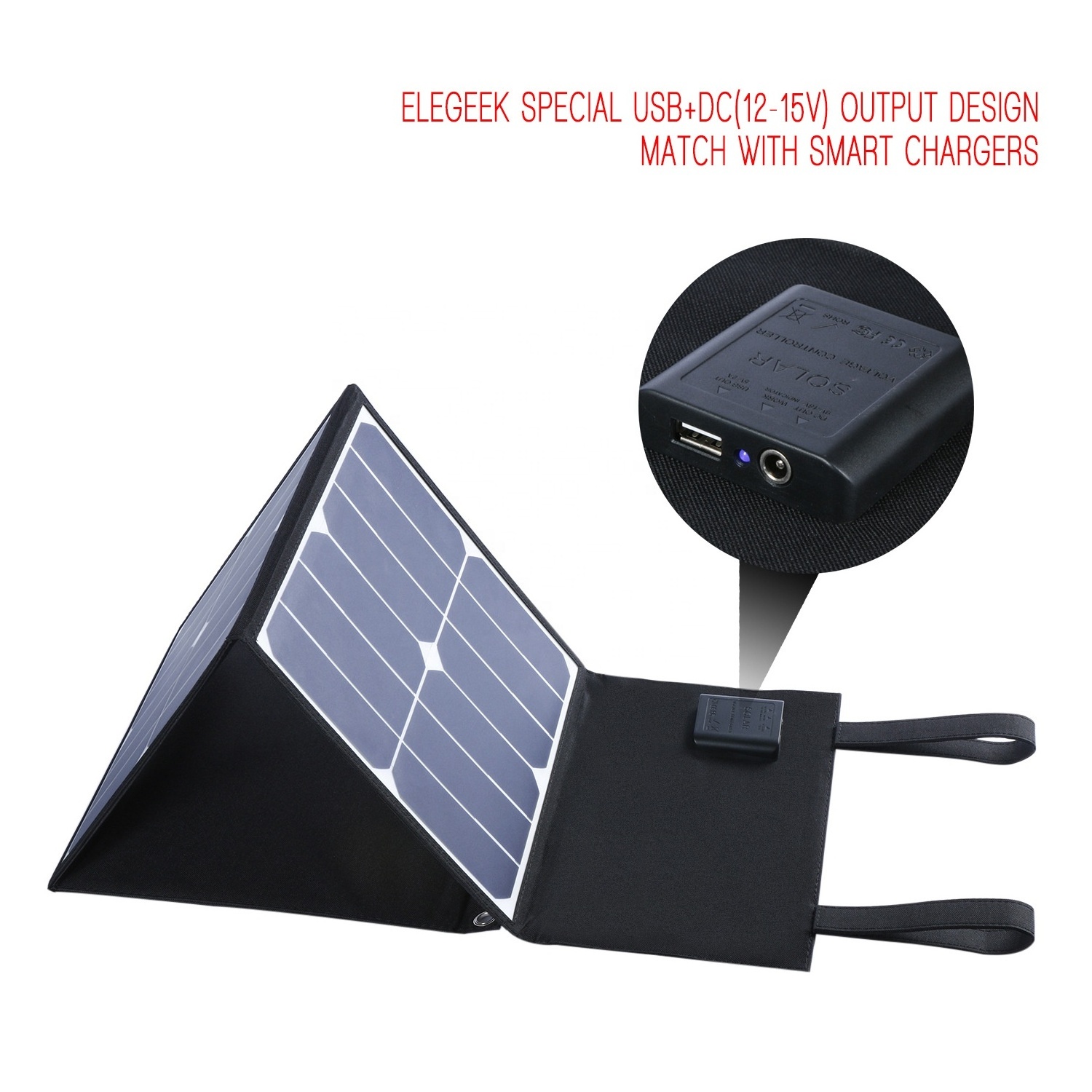 Highly efficiency foldable  solar panel charger Outdoor emergency Portable  solar panel trickle charger for cellphone camera