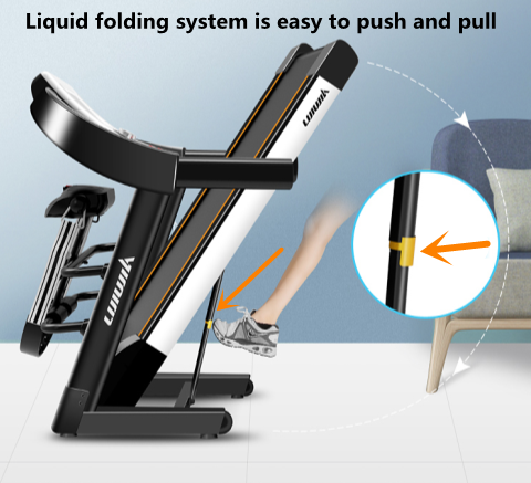 Lijiujia home use multi function foldable running machine fitness equipment shock reducing AC motor treadmill