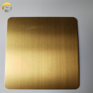 CL0203 201 304 Stainless Steel Gold Color Brushed Plated 316L Hairline Stainless Steel Gold