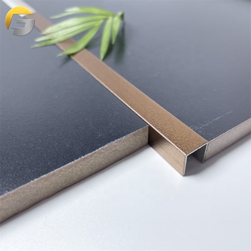 M06 Stainless Steel Tile Trim For Wall Floor  Decoration Furniture 304 metal tile trim