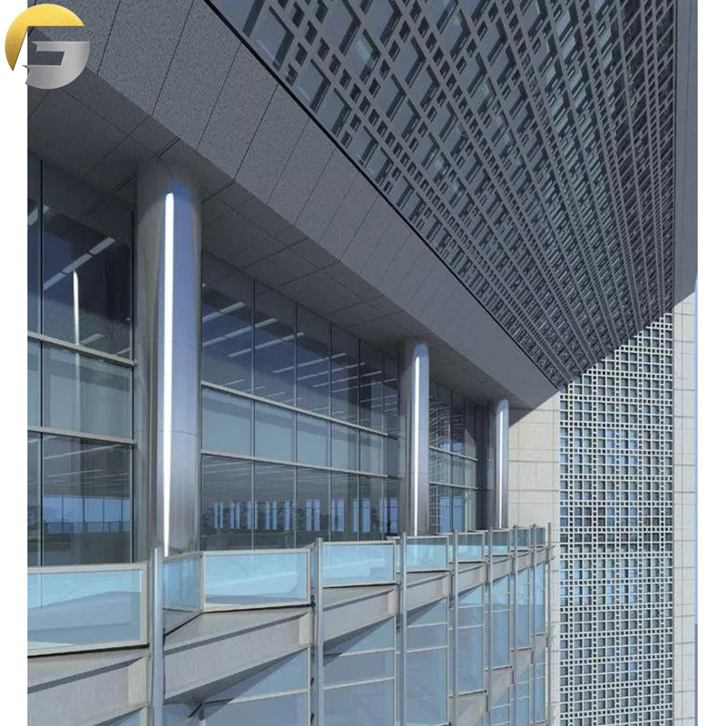 ZB0771 Customized Size Metal Column Cover Stainless Steel Round Cladding For Building