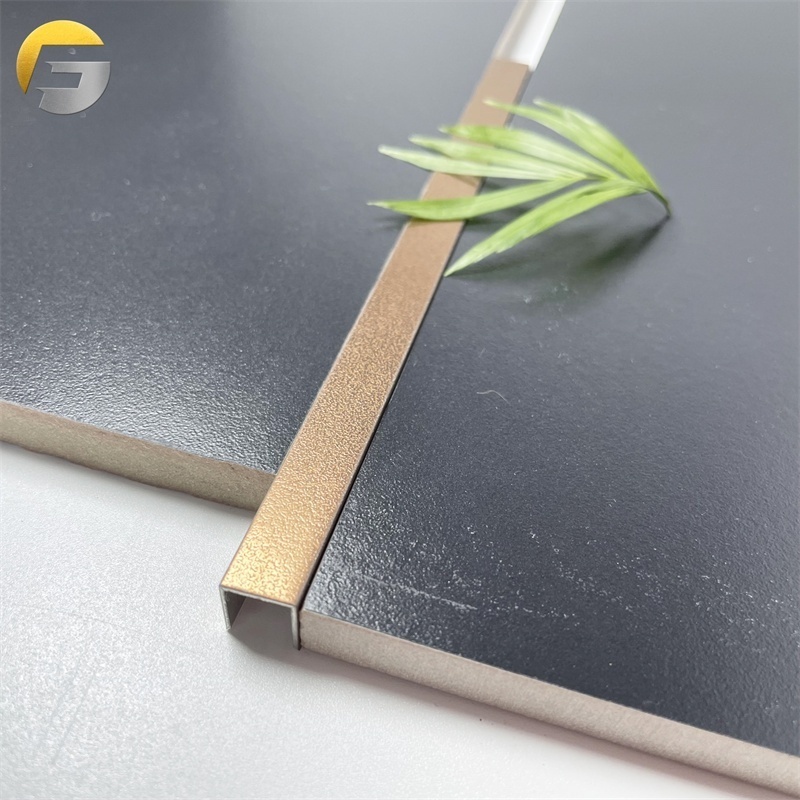 M06 Stainless Steel Tile Trim For Wall Floor  Decoration Furniture 304 metal tile trim