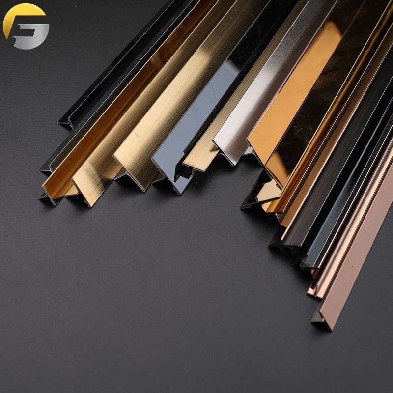 WL051 stainless steel finishing edge trim wall trim decorations metal flexible stainless steel mirror edge wall tile trim