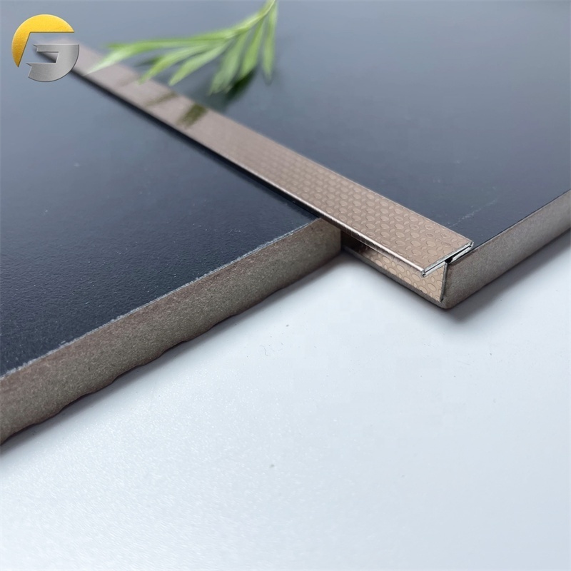 WL3 Decoration Edge Free Sample steel tile profil Profiles  Stainless Steel T trim  Corner Trim Stainless Decorative Corner