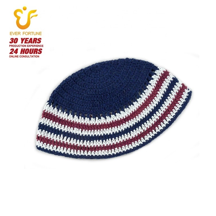 Jewish Judaism Judaica Crochet Kippah Knitted Kippah /kippot/ Yarmulke/kipa/yarmulka from Qingdao, China Adults Male Round