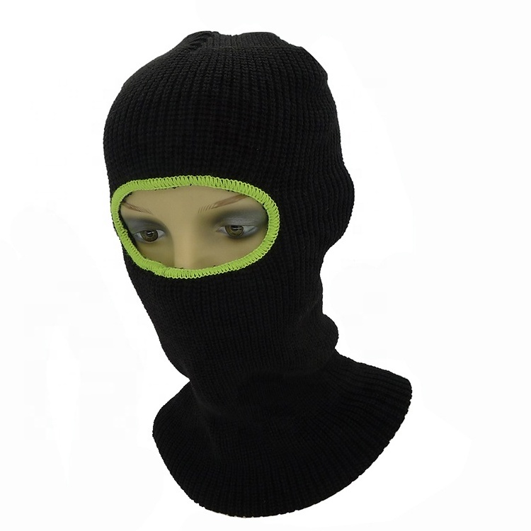 Custom winter balaclava knitted ski mask one hole skimask beanie wholesale rappers bandit blank ski mask unisex adults 30 years